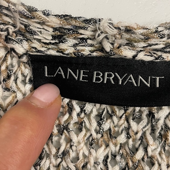 LANE BRYANT | Neutral Tan/Cream Open Front Knit Kimono Cardigan Women’s Sz 22/24 - Picture 5 of 9